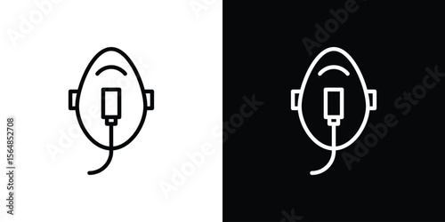 Oxygen mask icon Logo. Vector Illustration. EPS Illustration.