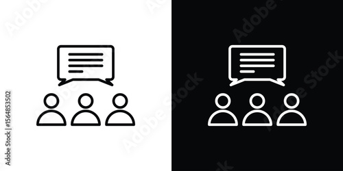 Public opinion icon Logo. Vector Illustration. EPS Illustration.