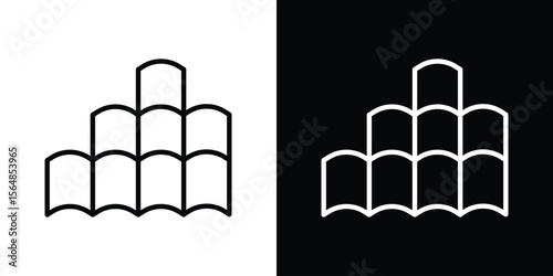 Roof tile icon Logo. Vector Illustration. EPS Illustration.