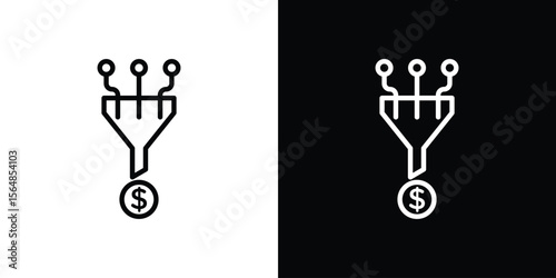 Sales funnel icon Logo. Vector Illustration. EPS Illustration.