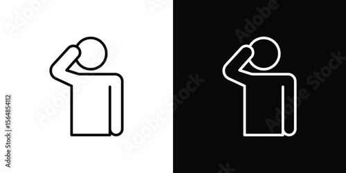 Salute icon Logo. Vector Illustration. EPS Illustration.