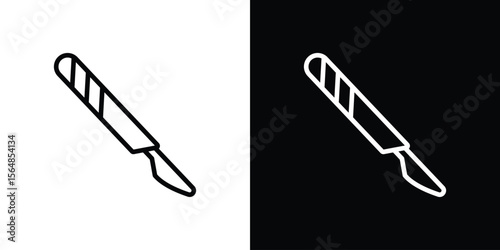 Scalpel icon Logo. Vector Illustration. EPS Illustration.