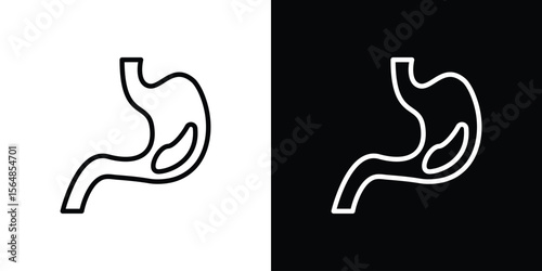 Stomach with Liquids icon Logo. Vector Illustration. EPS Illustration.