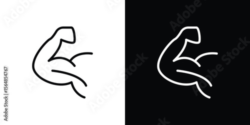 Strong arm icon Logo. Vector Illustration. EPS Illustration.