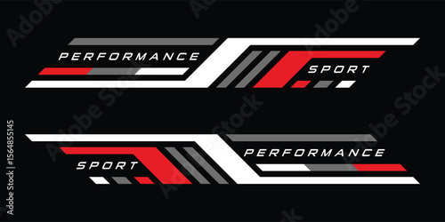 Decal stripes. Speed lines, Sports stripes, racing tuning strips and car sticker vector set. Vector illustration