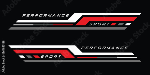 Decal stripes. Speed lines, Sports stripes, racing tuning strips and car sticker vector set. Vector illustration