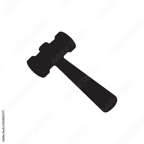 Toy hammer silhouette vector flat illustration design on white background