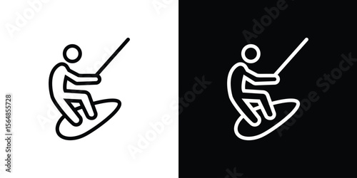 Wakeboarding icon Logo. Vector Illustration. EPS Illustration.