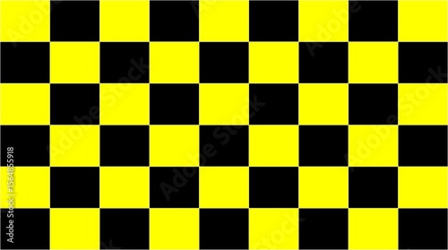 Yellow and Black Checkerboard Pattern – Bold Geometric Background