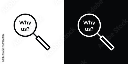 Why us icon Logo. Vector Illustration. EPS Illustration.