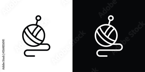 Wool ball icon Logo. Vector Illustration. EPS Illustration.
