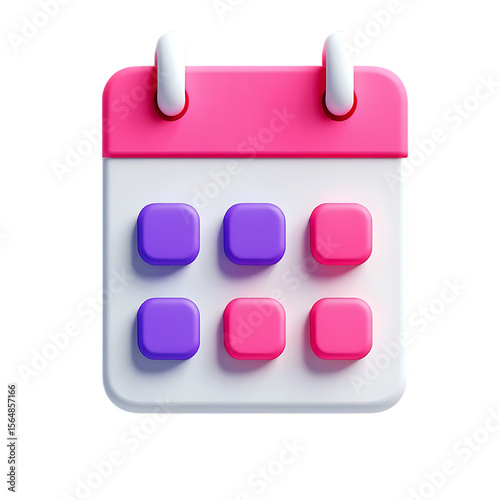 Event Calendar Design, Graphic Art, Digital Platform, Colorful Environment, Modern Concept, Creative Viewpoint