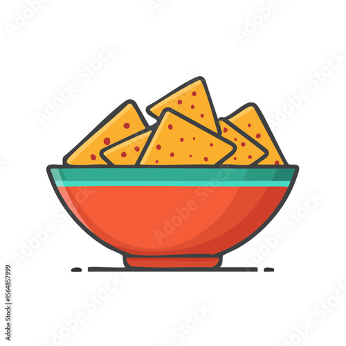 Bowl of Tortilla Chips Icon...