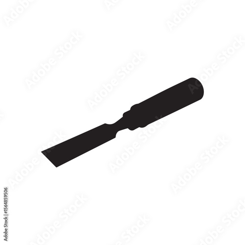 Chisel silhouette vector isolated on white background