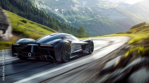 Modern Car Design with Sleek Body and Automotive Detail
