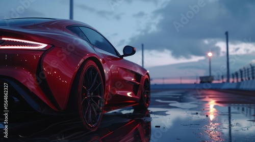 Modern Car Design with Sleek Body and Automotive Detail