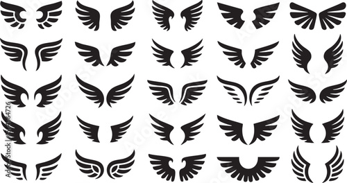 Black wing designs wings graphic