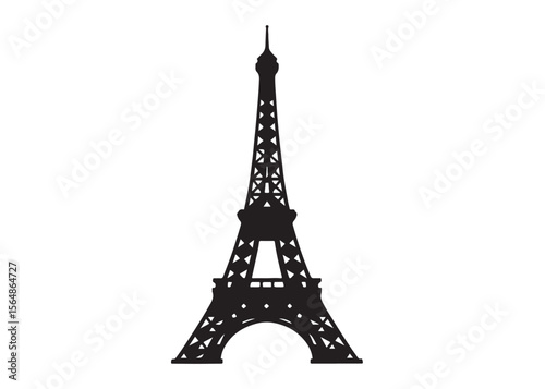 eiffel tower logo silhouette vector, eiffel tower silhouette logo design, eiffel tower in france silhouette vector, popular structure eiffel tower paris logo silhouettes vector on a white background