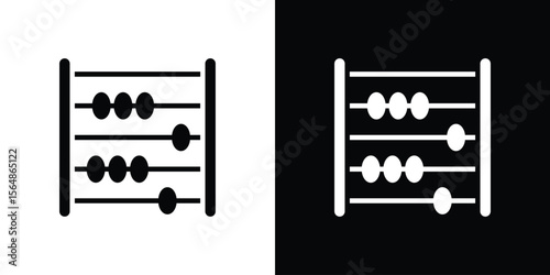 Abacus icon illustration doodle. Flat illustration vector set