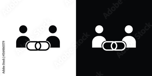 Affiliate link icon illustration doodle. Flat illustration vector set