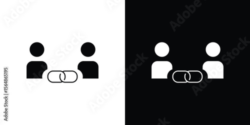 Affiliate link icon illustration doodle. Flat illustration vector set