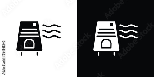 Air purifier icon illustration doodle. Flat illustration vector set