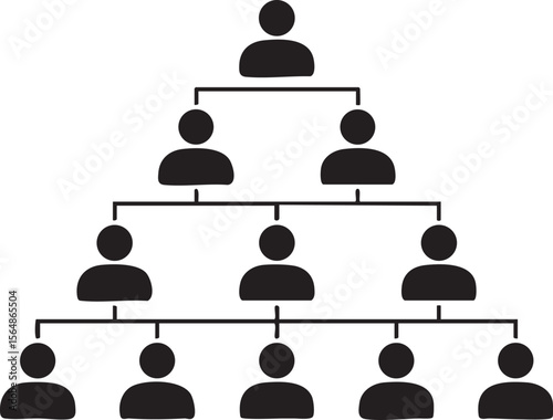 Organizational chart hierarchy people structure vector