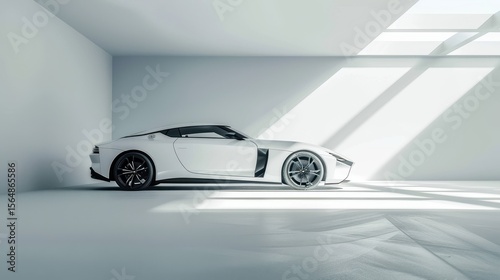 Modern Car Design with Sleek Body and Automotive Detail