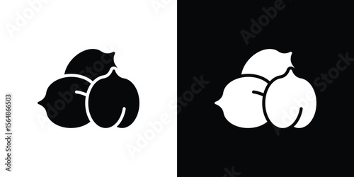 Chickpeas hummus icon illustration doodle. Flat illustration vector set