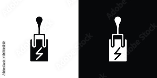 Circuit Breaker icon illustration doodle. Flat illustration vector set