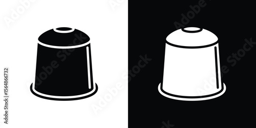 Coffee capsule icon illustration doodle. Flat illustration vector set