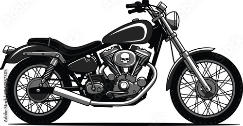 motorcycle isolated on white