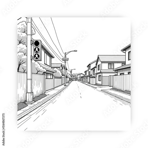 Ai genarate street black and white
