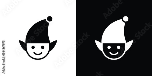 Elf icon illustration doodle. Flat illustration vector set