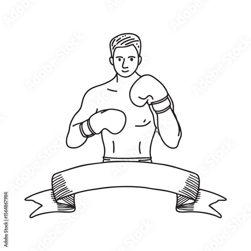 A gym banner showing a silhouette mid uppercut