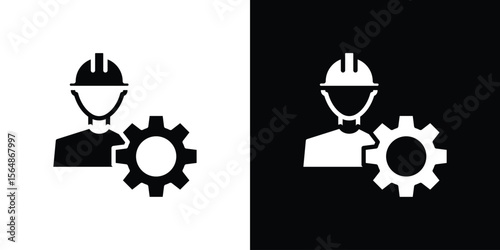 Engineer icon illustration doodle. Flat illustration vector set