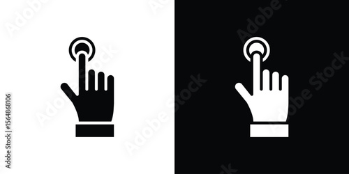 Finger control icon illustration doodle. Flat illustration vector set