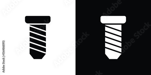 Implant Fixture icon illustration doodle. Flat illustration vector set