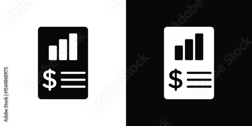 Income statement icon illustration doodle. Flat illustration vector set