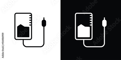 Intravenous icon illustration doodle. Flat illustration vector set