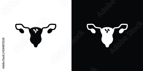 Pelvic inflammatory disease icon illustration doodle. Flat illustration vector set