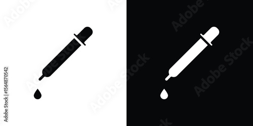 Pipette icon illustration doodle. Flat illustration vector set