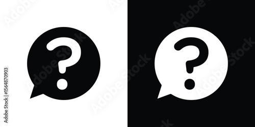 Question icon illustration doodle. Flat illustration vector set