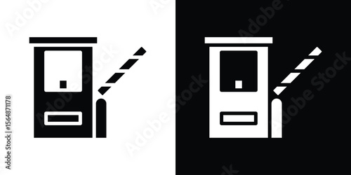Road toll icon illustration doodle. Flat illustration vector set