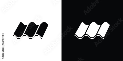 Roof tile icon illustration doodle. Flat illustration vector set