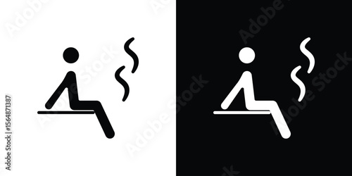 Sauna icon illustration doodle. Flat illustration vector set