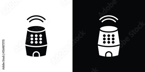 Smart speaker icon illustration doodle. Flat illustration vector set