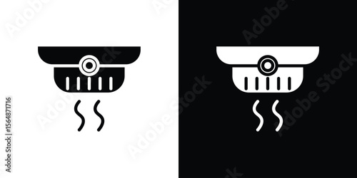 Smoke detector icon illustration doodle. Flat illustration vector set