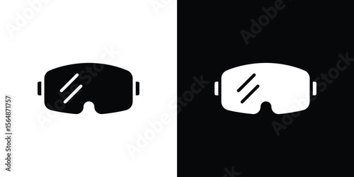 Snow Goggle icon illustration doodle. Flat illustration vector set