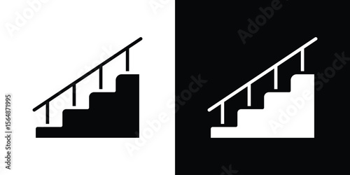 Stairs icon illustration doodle. Flat illustration vector set
